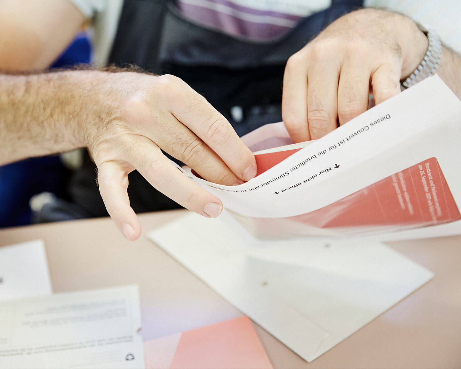 Verpacken eines Mailings